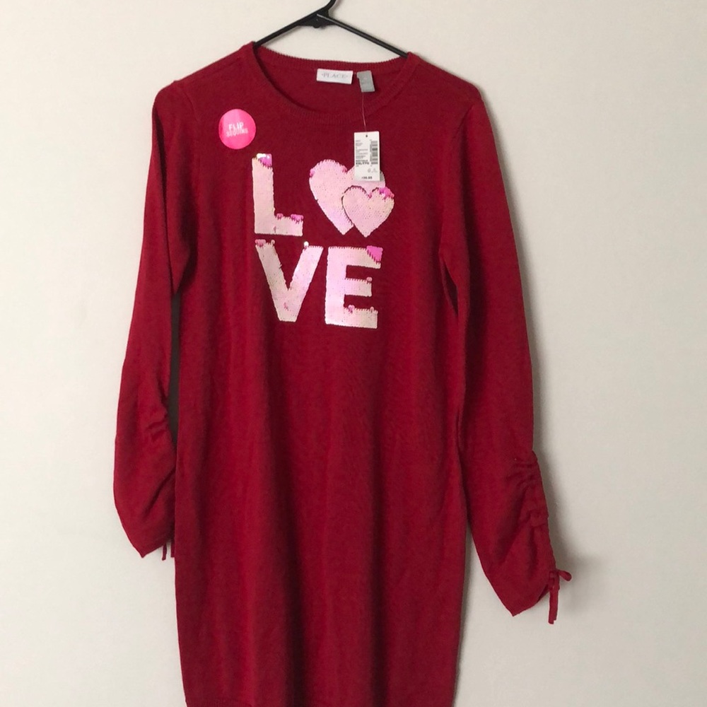 Children’s place red sweater with sequins